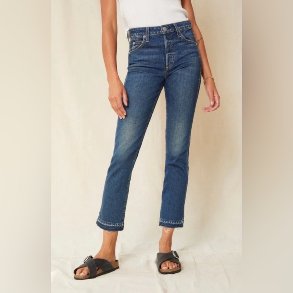 AMO Blue Straight Leg Jeans